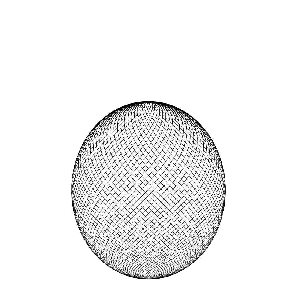 Illustration of a fictional object&rsquo;s orbiting trajectory seen in a ECEF frame, drawn with Erdorbit.