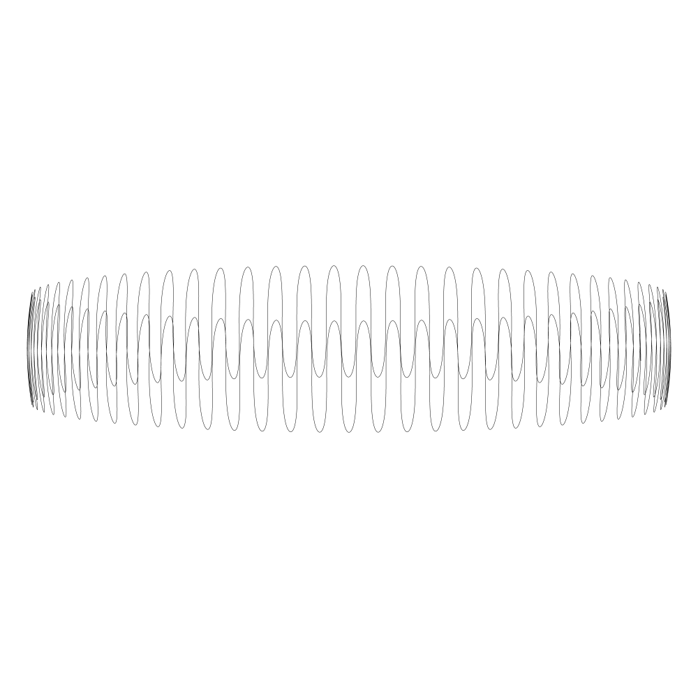 Illustration of a fictional object&rsquo;s orbiting trajectory seen in a ECEF frame, drawn with Erdorbit.