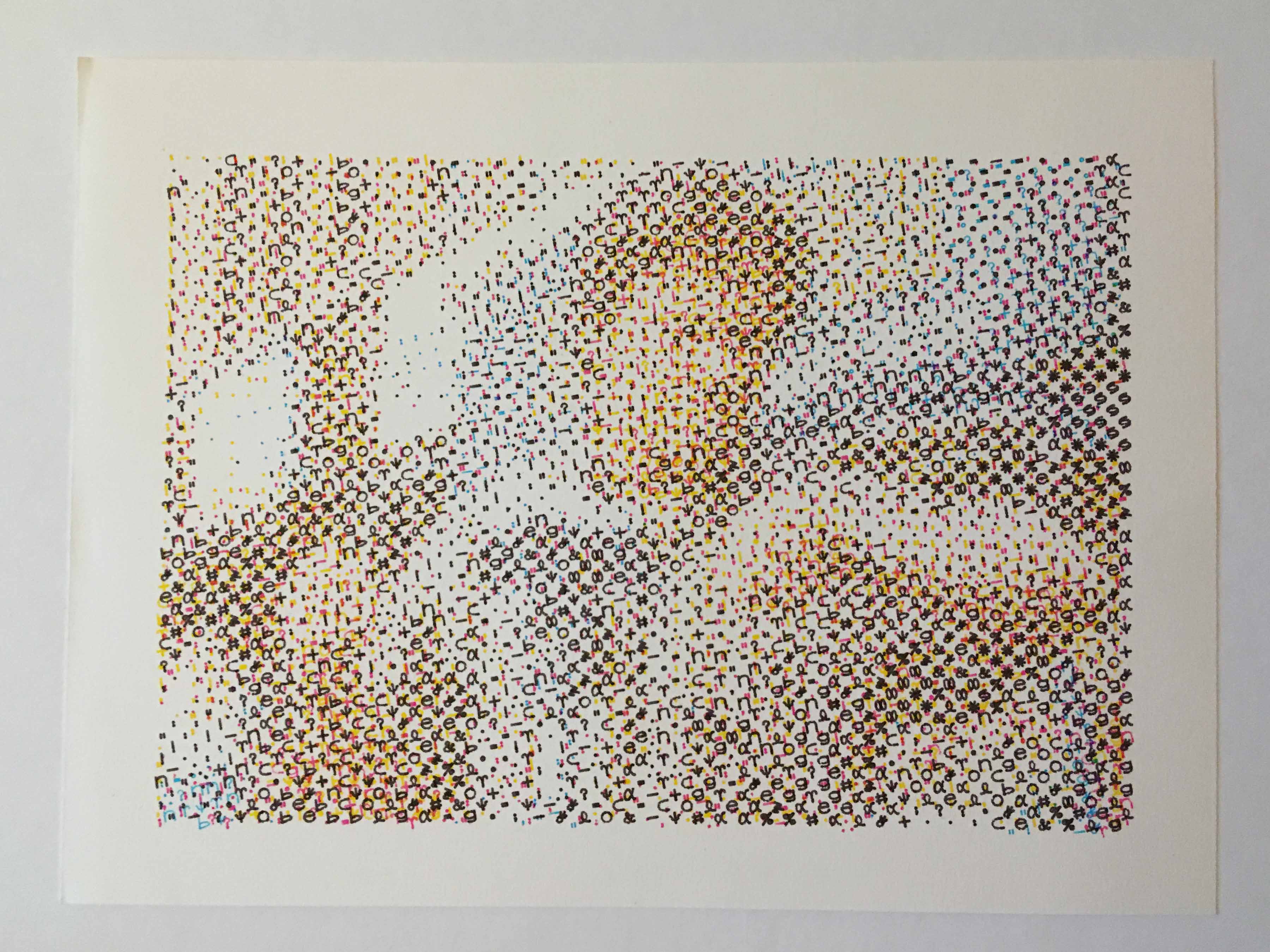 Halftone print of Harvey Keitel in Smoke.
