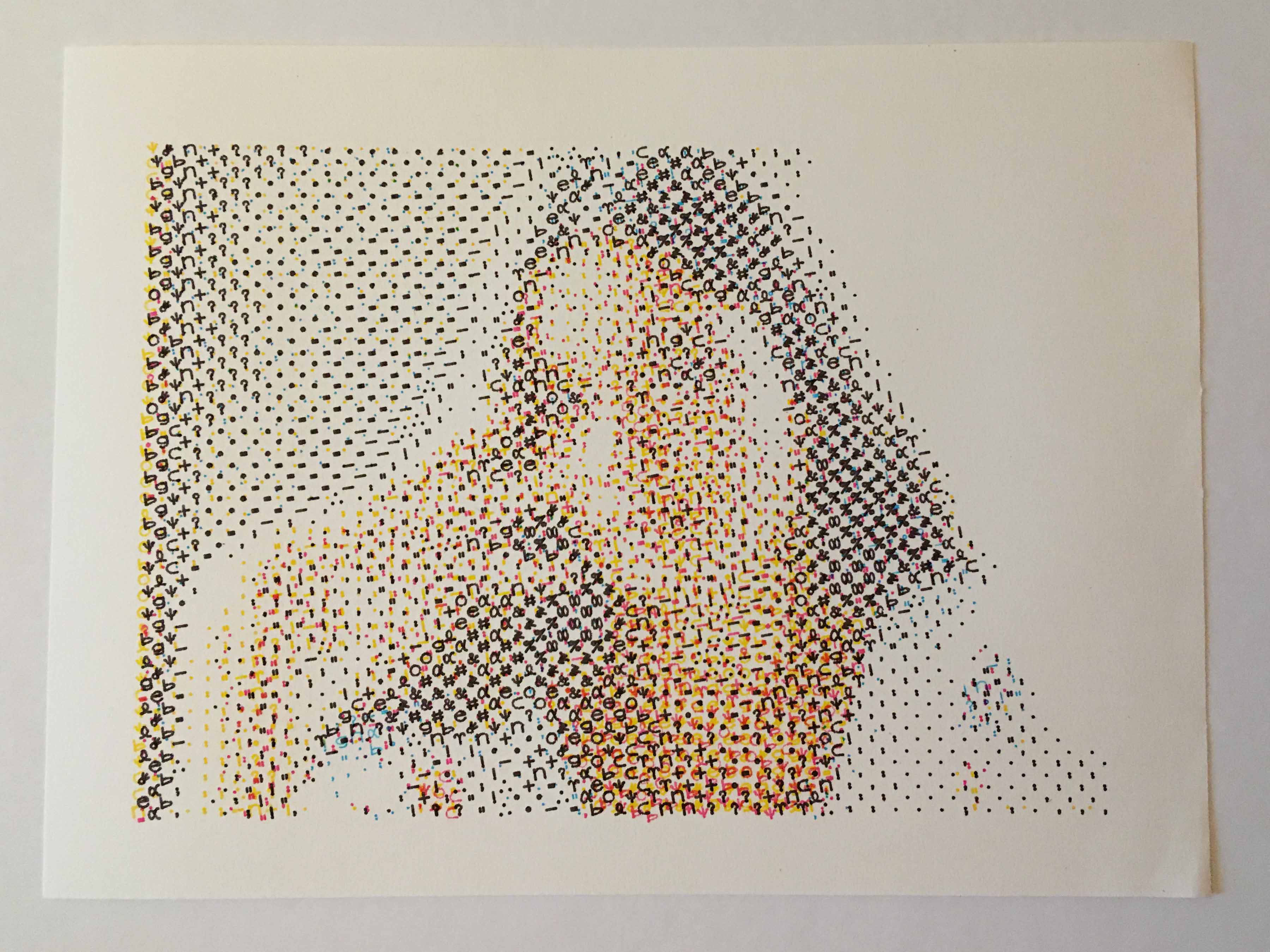 Halftone print of Elit Iscan in Mustang.
